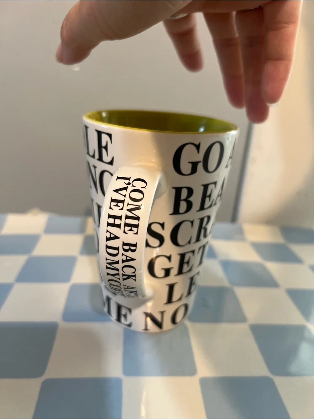 White Ceramic Mug - Go Away / Skedaddle / Buzz off / scram